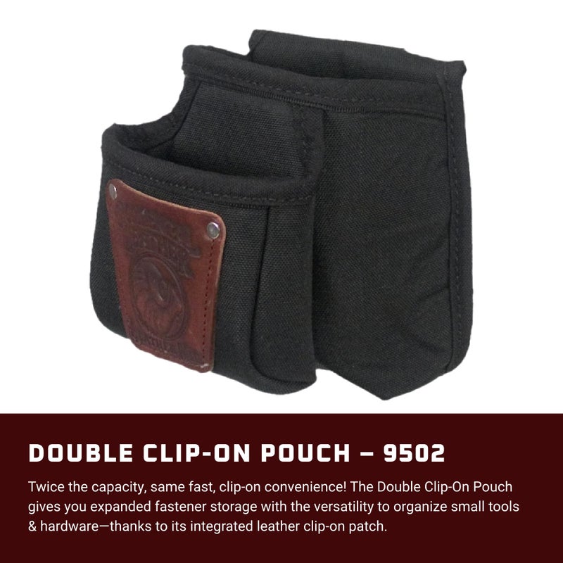 Occidental Leather Double Clip-On Pouch - Fits Up to 2â€ Work Belt - Made in USA - Image 2